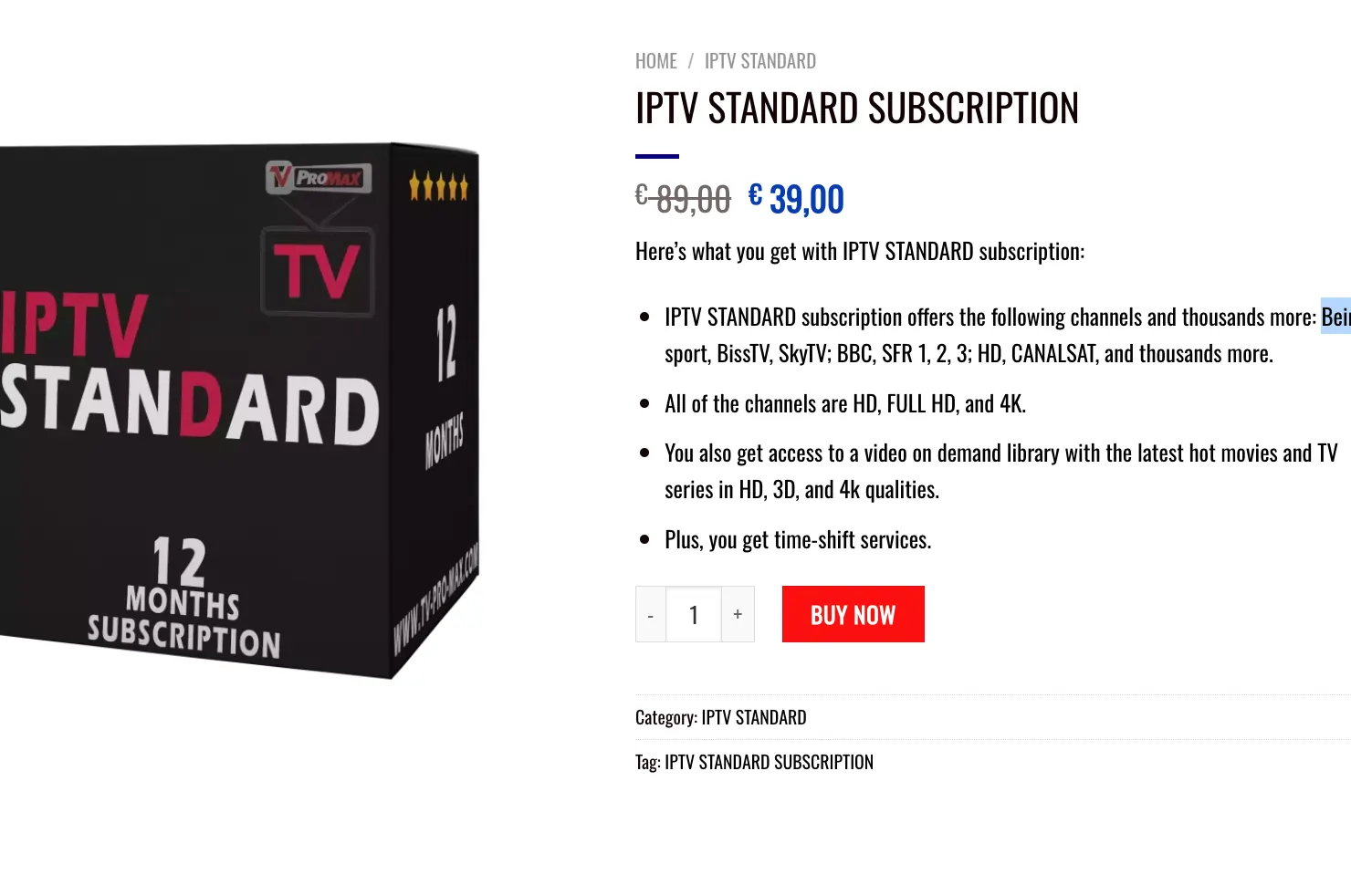 IPTV SUBSCRIPTION